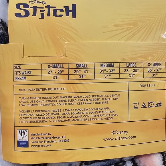 Disney Stitch Sleep Pajama Pants with Pockets Size Medium - Picture 7 of 7